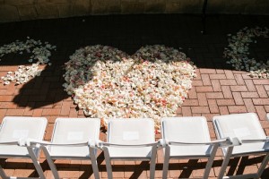 wedding petal heart